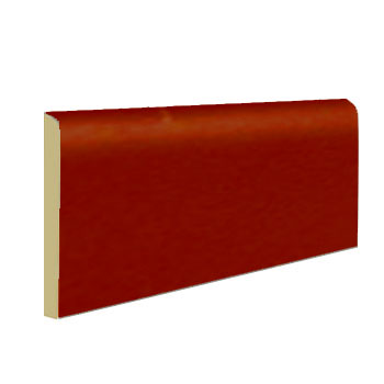 Mosaic House Moroccan tile Lajoura Flat Bullnose 7 Red  solid zellige, mosaic, zellij, bullnose, trim, glaze 